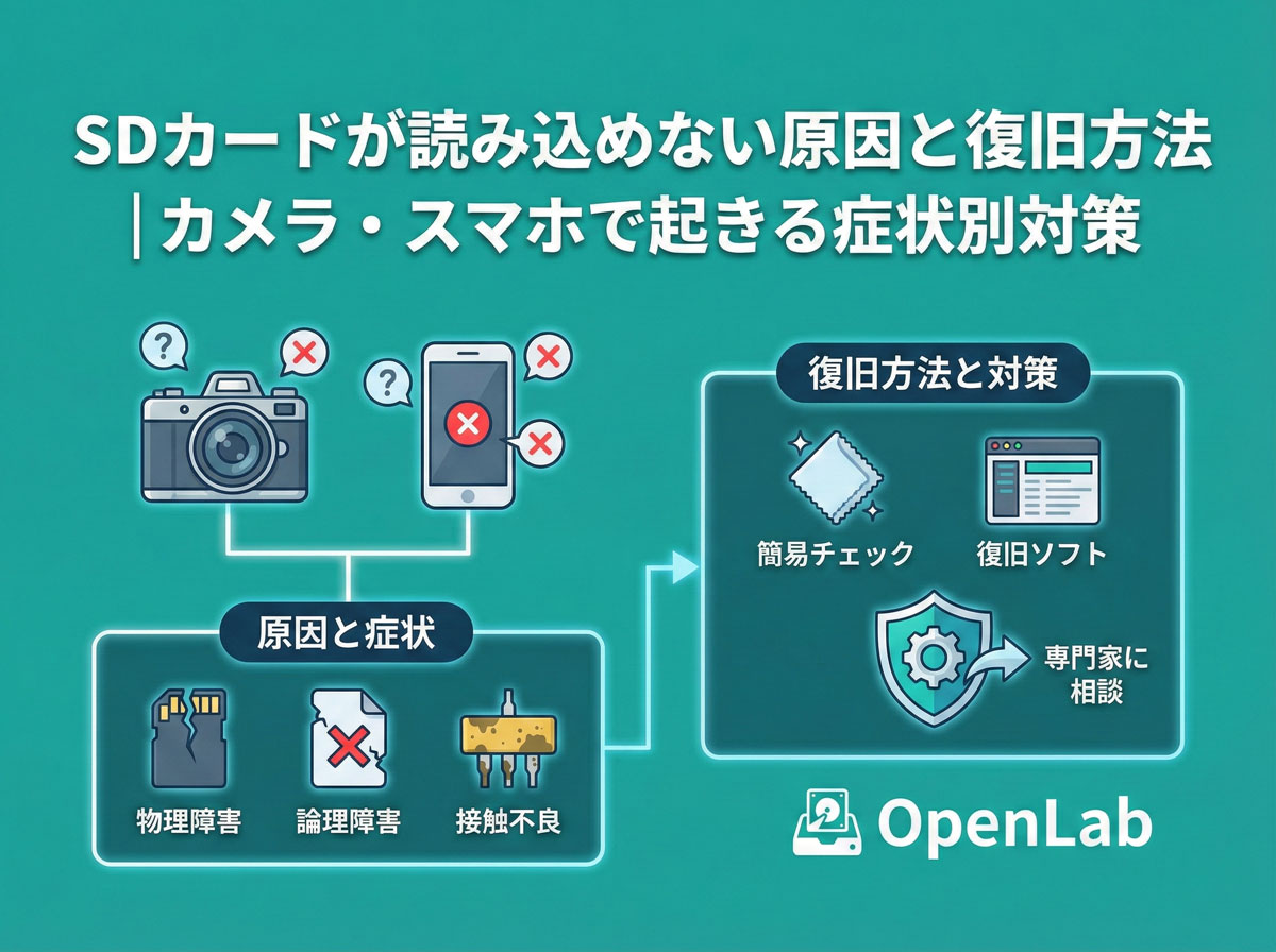 SDカードが読み込めない原因と復旧方法｜カメラ・スマホで起きる症状別対策