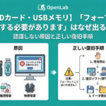 【SDカード・USBメモリ】「フォーマットする必要があります」はなぜ出る？認識しない原因と正しい復旧手順