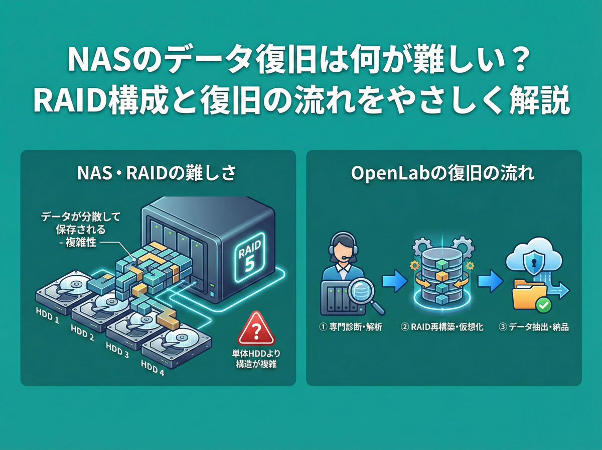 NASのデータ復旧は何が難しい？RAID構成と復旧の流れをやさしく解説