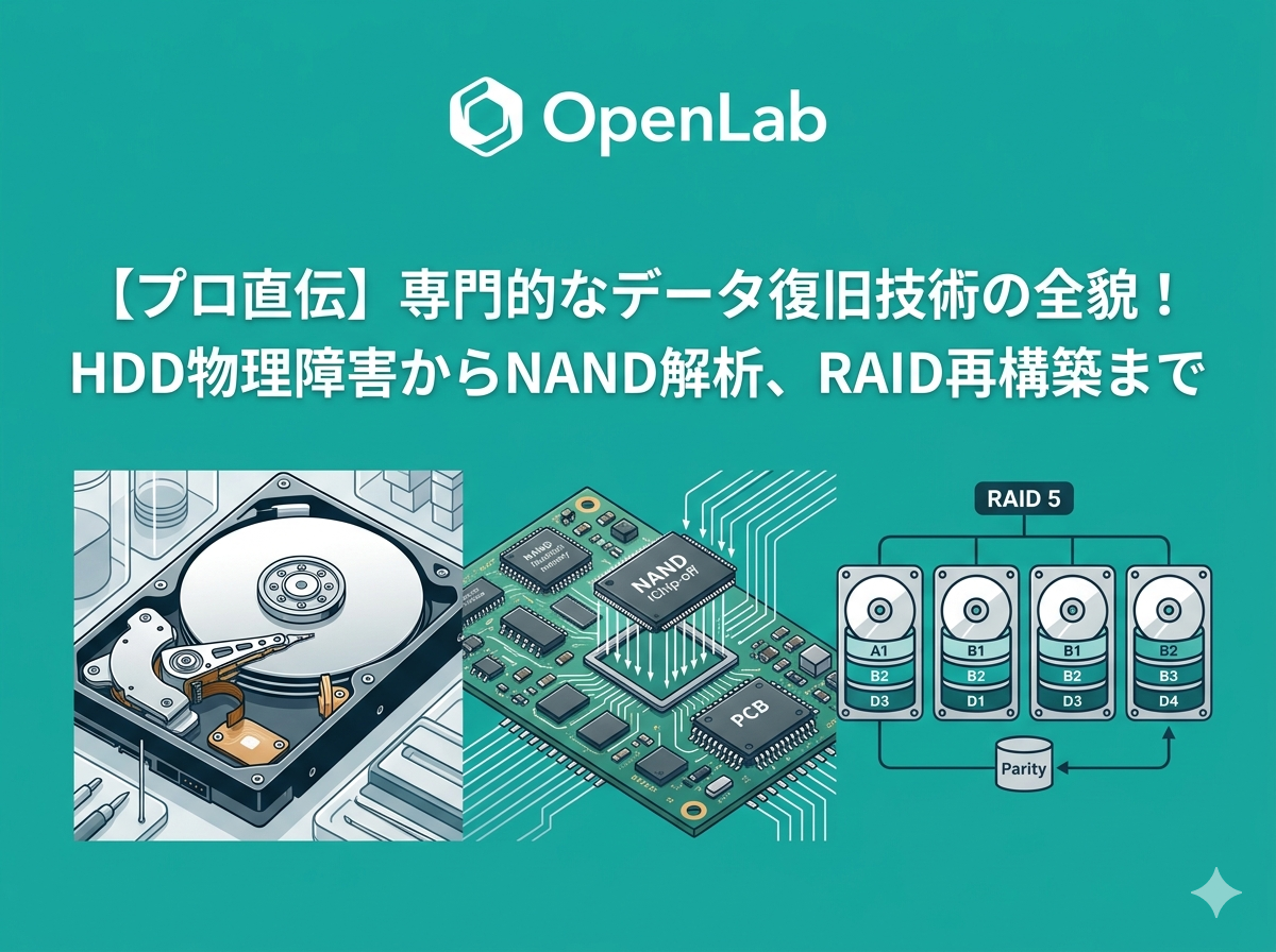 【プロ直伝】専門的なデータ復旧技術の全貌！HDD物理障害からNAND解析、RAID再構築まで