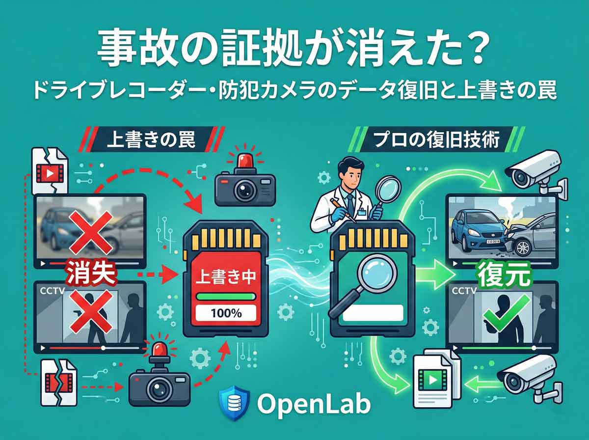 事故の証拠が消えた？ドライブレコーダー・防犯カメラのデータ復旧と上書きの罠