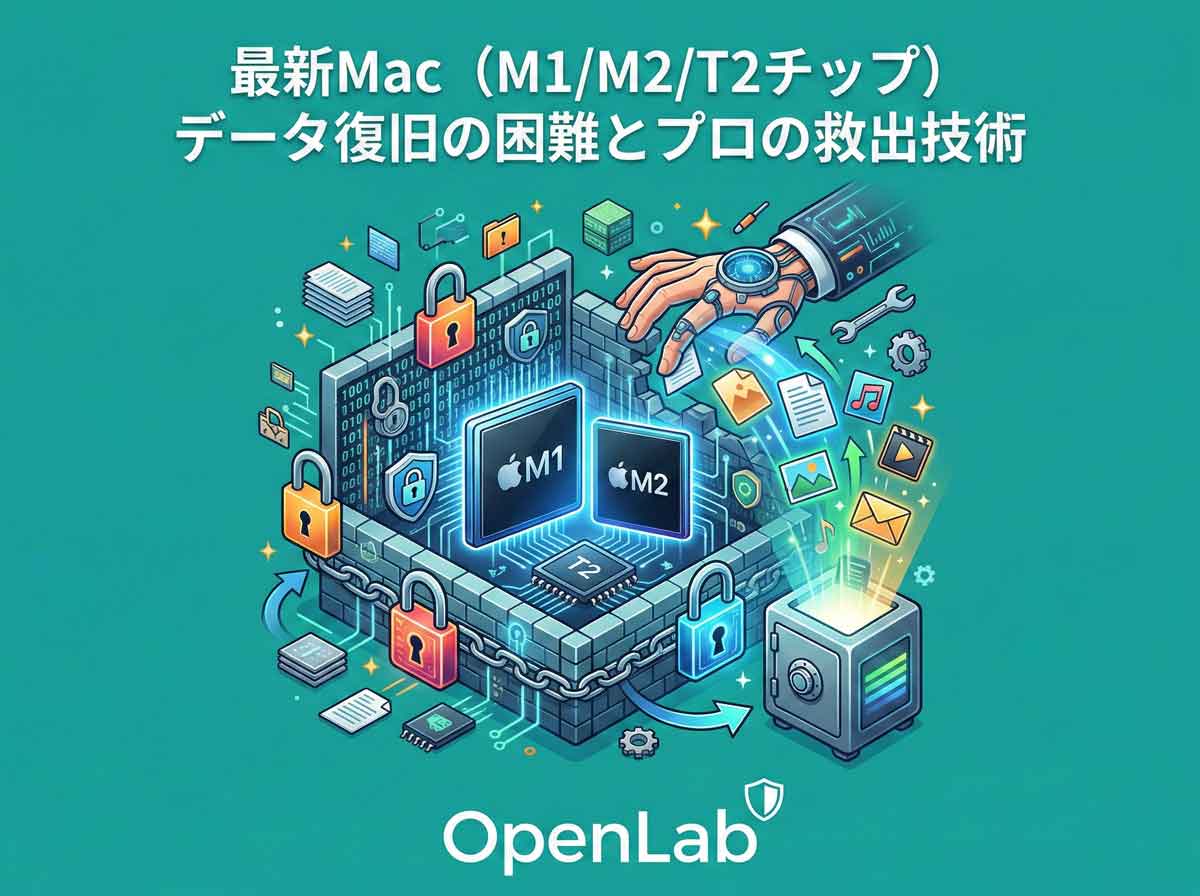 最新Mac（M1/M2/T2チップ）のデータ復旧が極めて困難な理由とプロの救出技術