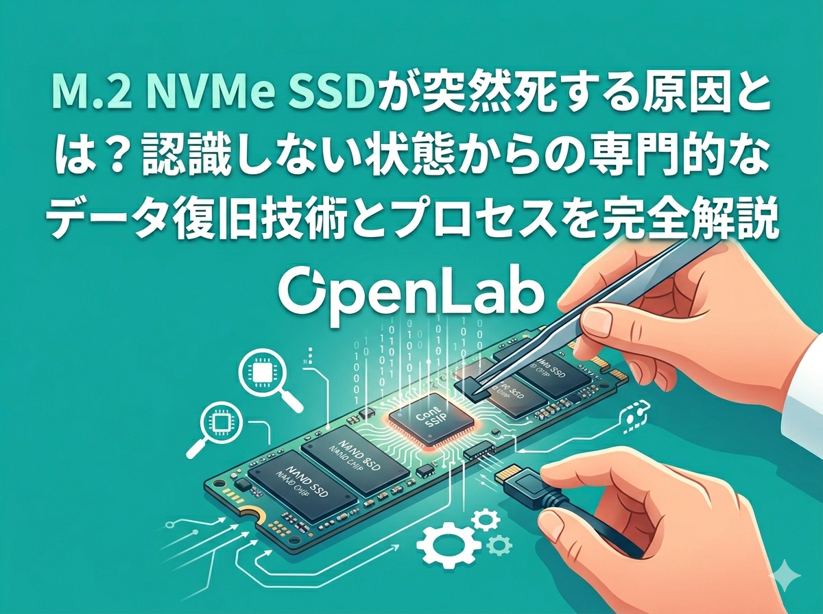 M.2 NVMe SSDが突然死する原因とは？認識しない状態からの専門的なデータ復旧技術とプロセスを完全解説