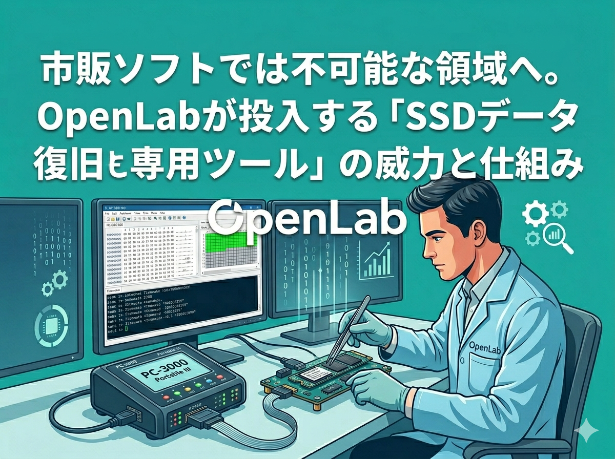 市販ソフトでは不可能な領域へ。OpenLabが投入する「SSDデータ復旧専用ツール」の威力と仕組み
