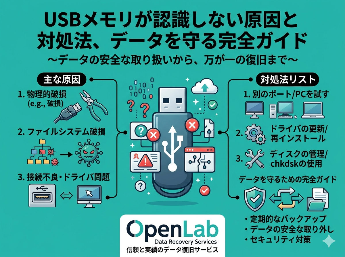 USBメモリが認識しない原因と対処法、データを守る完全ガイド